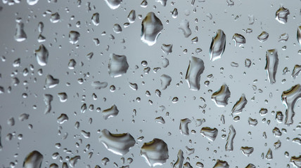 rain drops on the window surface
