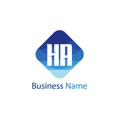 Initial Letter HA Logo Template Design