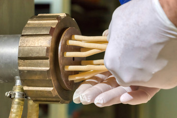 Lavorazione artigianale della pasta fresca trafilata a bronzo