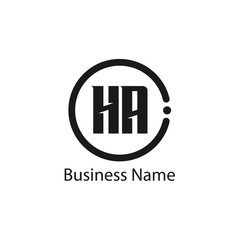 Initial Letter HA Logo Template Design