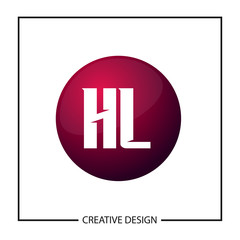 Initial Letter HL Logo Template Design