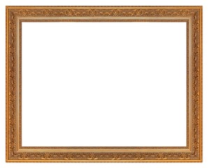 Golden frame for paintings, mirrors or photo
