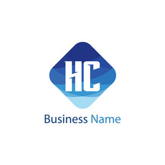 Initial Letter HC Logo Template Design
