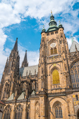 Fototapeta na wymiar St. Vitus Cathedral in Prague in a beautiful summer day