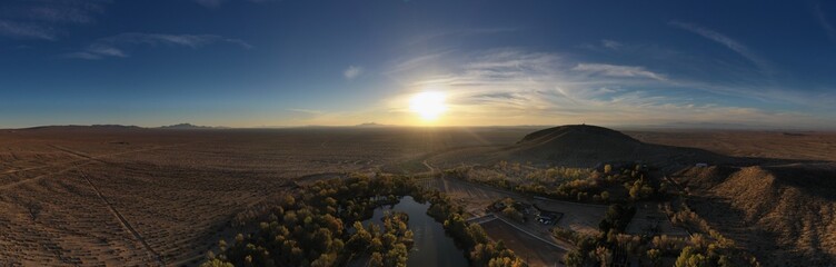 sunset in the mountains