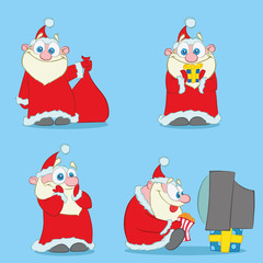 Santa Clauses set for christmas