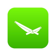 Recliner icon digital green for any design isolated on white vector illustration