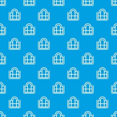 Beautiful window frame pattern vector seamless blue repeat for any use