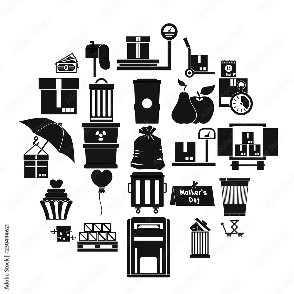 Poster locker icons set. simple set of 25 locker vector icons for web isolated on white background