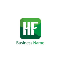 Initial Letter HF Logo Template Design