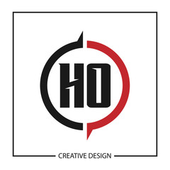 Initial Letter HO Logo Template Design