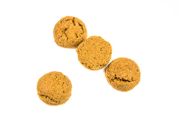 Fototapeta na wymiar Set of four pepernoten cookies