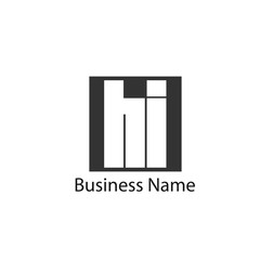 Initial Letter HI Logo Template Design