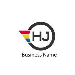 Initial Letter HJ Logo Template Design