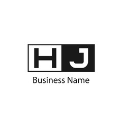Initial Letter HJ Logo Template Design