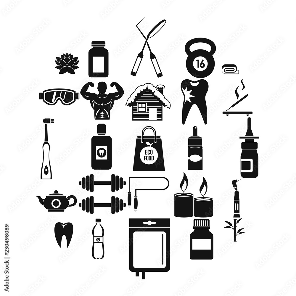 Poster bodybuilder icons set. simple set of 25 bodybuilder vector icons for web isolated on white backgroun