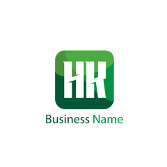 Initial Letter HK Logo Template Design