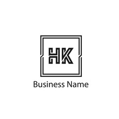 Obraz premium Initial Letter HK Logo Template Design