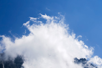 Obraz premium Cloud against the blue sky.