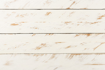 Old white wood surface background texture.