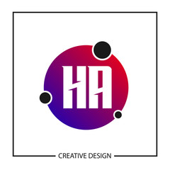 Initial Letter HA Logo Template Design