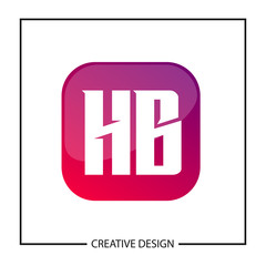 Initial Letter HB Logo Template Design