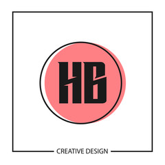 Initial Letter HB Logo Template Design