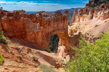 Bryce Canyon National Park - view of Natural Bridge rock formation overlook