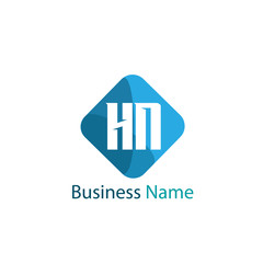 Initial Letter HN Logo Template Design