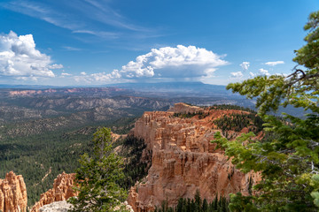 Rainbow Point at Bryce Canyon National Park on a sunny day