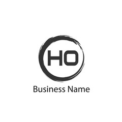 Initial Letter HO Logo Template Design