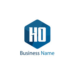 Initial Letter HO Logo Template Design