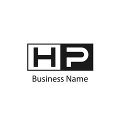 Initial Letter HP Logo Template Design