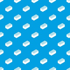 Brick pattern vector seamless blue repeat for any use