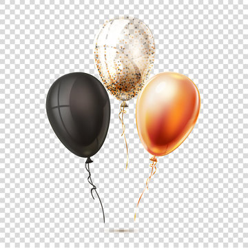 Vector realistic shiny balloons