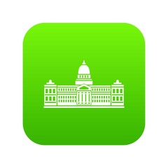 Palace of Congress in Buenos Aires, Argentina icon digital green for any design isolated on white vector illustration