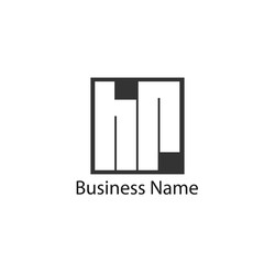 Initial Letter HR Logo Template Design