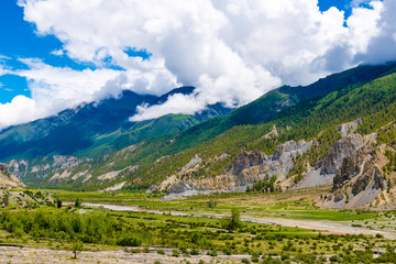 Fototapeta premium Nature view in Annapurna Conservation Area, Nepal
