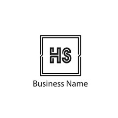 Obraz premium Initial Letter HS Logo Template Design