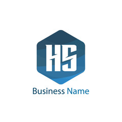 Initial Letter HS Logo Template Design