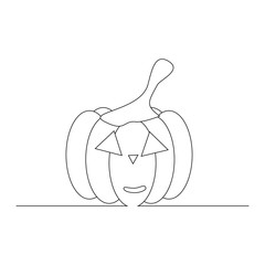 Pumpkin Icon Symbol Design. Vector illustration of pumpkin isolated on white background. Pumpkin outline for autumn or halloween composition.