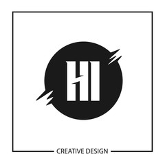 Initial Letter HI Logo Template Design