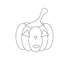 Pumpkin Icon Symbol Design. Vector illustration of pumpkin isolated on white background. Pumpkin outline for autumn or halloween composition.