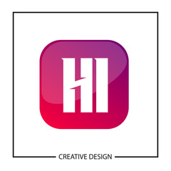 Initial Letter HI Logo Template Design