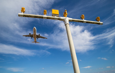 Anflug auf den Flughafen Stuttgart