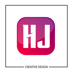 Initial Letter HJ Logo Template Design