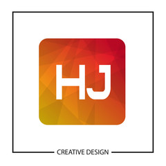 Initial Letter HJ Logo Template Design