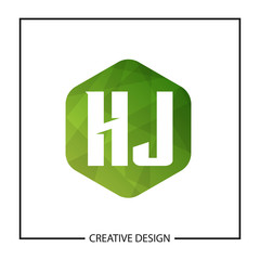Initial Letter HJ Logo Template Design