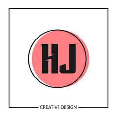 Initial Letter HJ Logo Template Design