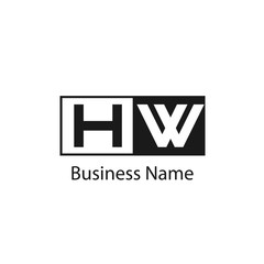 Obraz premium Initial Letter HW Logo Template Design